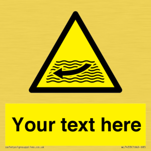 Custom Warning strong river flows